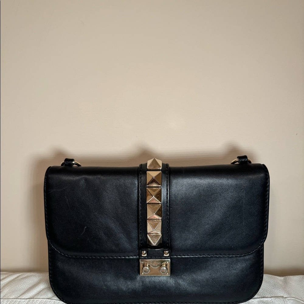Valentino Black Leather Rock Stud